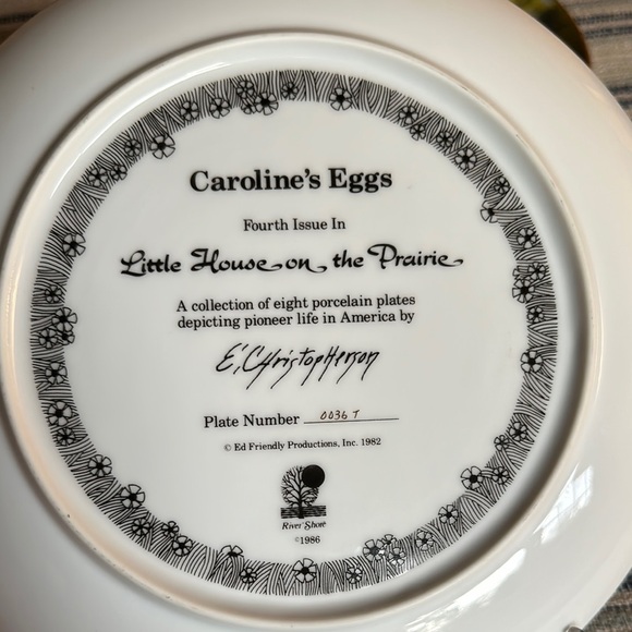 Set of Four Vintage Little house on the Prairie decorative plates 1982 - Picture 7 of 13
